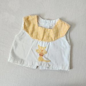 Vintage Cat Applique Shirt 3-6 months